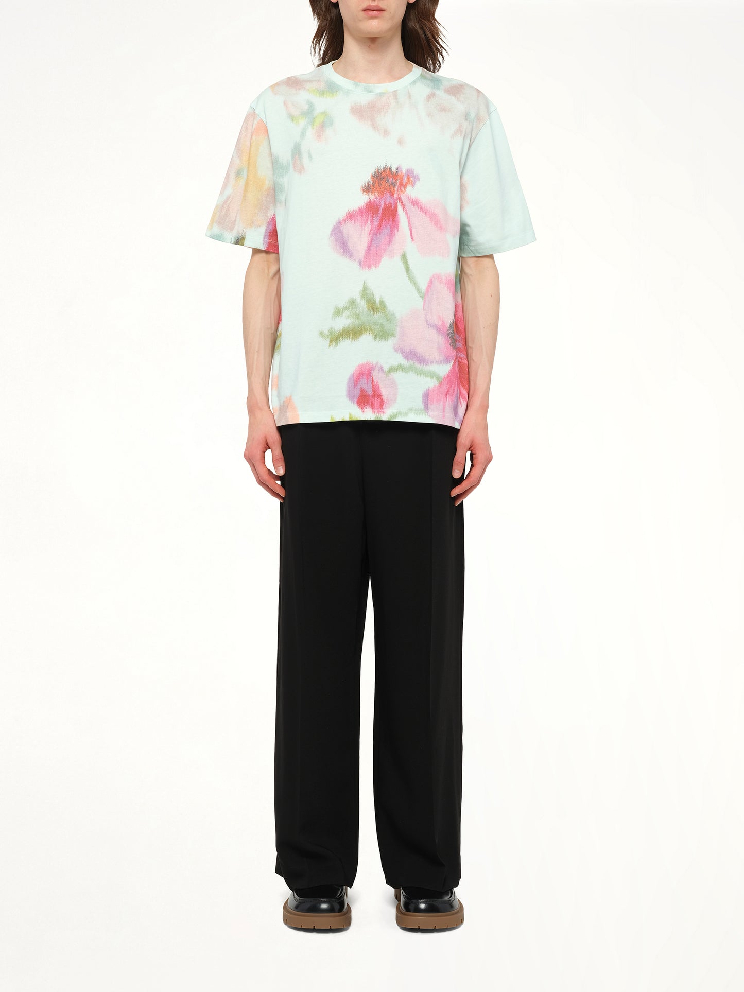 Loose Fit T-Shirt in Light Blue/Multicolour