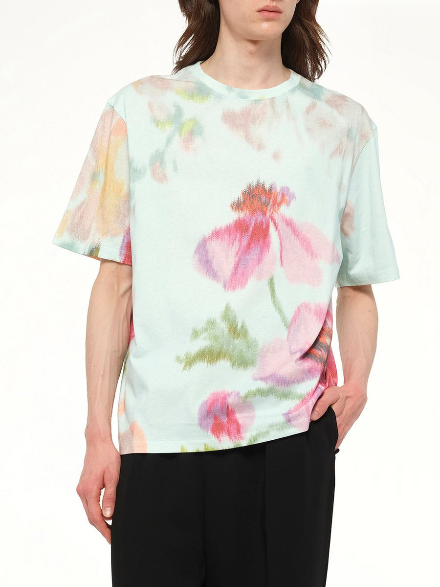 Loose Fit T-Shirt in Light Blue/Multicolour