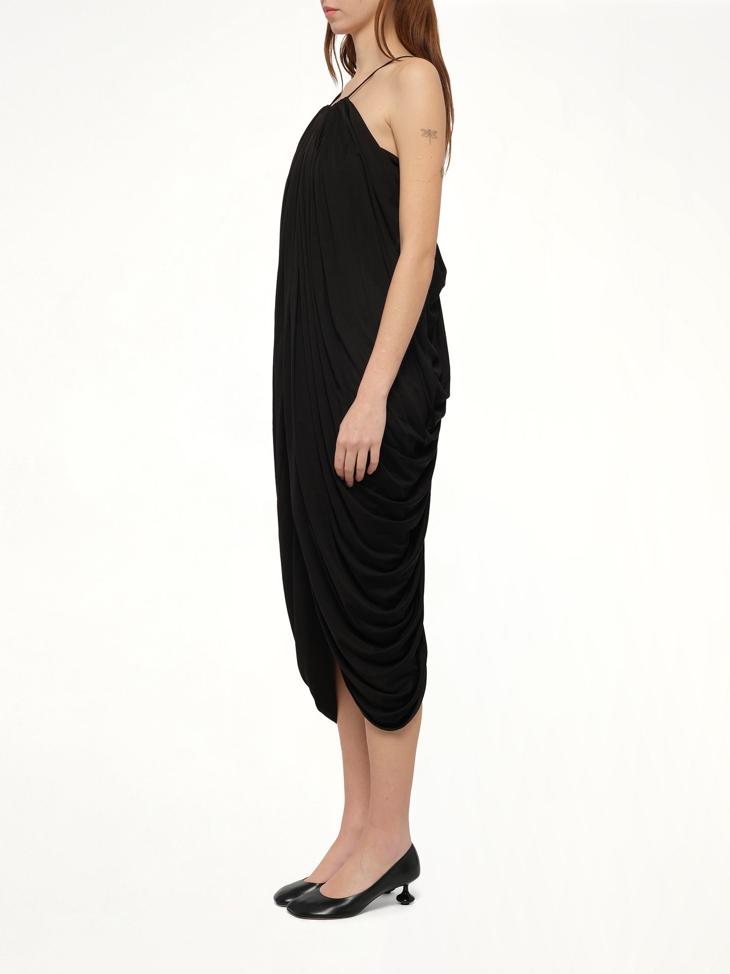 Draped Dress in Black