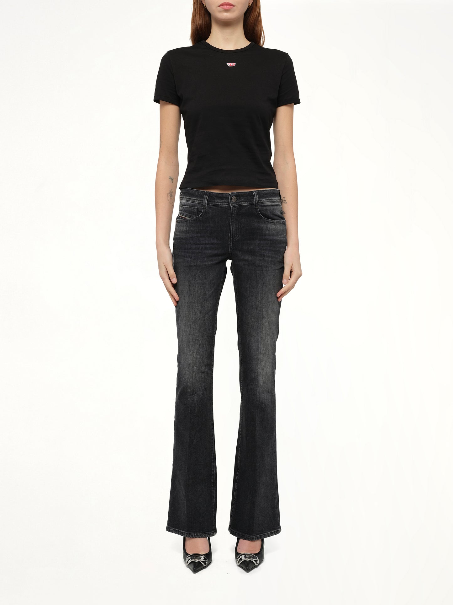 1969 D-EBBEY Bootcut Jeans in Black/Dark Grey