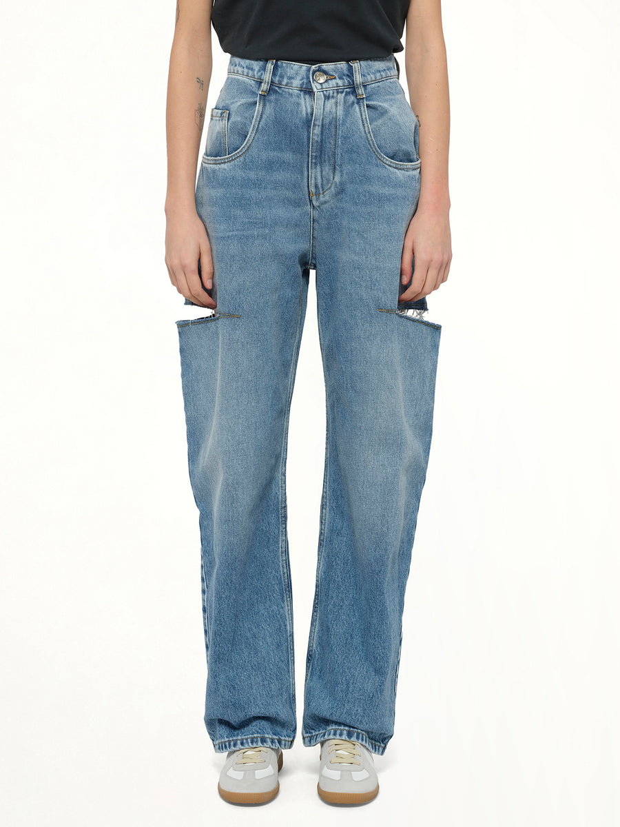 Slash Loose Fit Denim Jeans