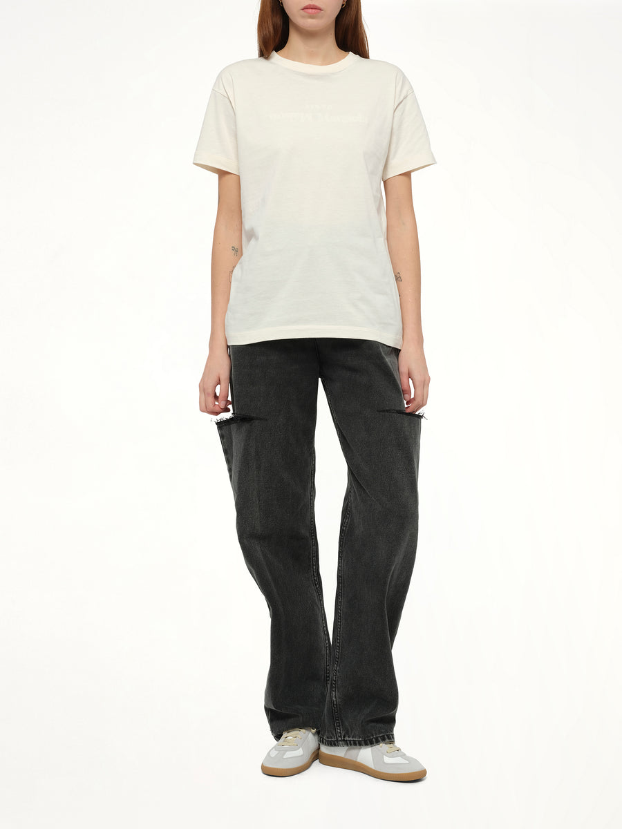 Slash Loose Fit Denim Jeans in Black