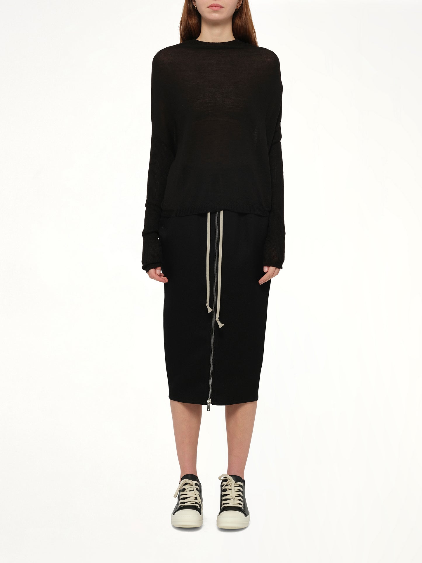 Crater Knit Sweater in Black