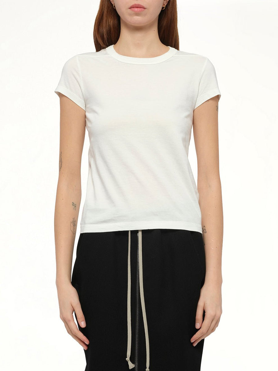 Cropped Level T-Shirt in Milk