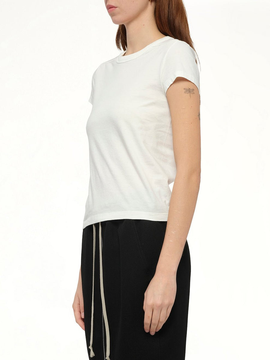 Cropped Level T-Shirt in Milk