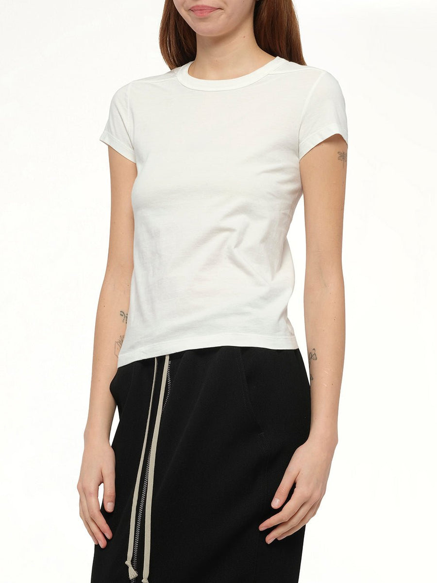 Cropped Level T-Shirt in Milk