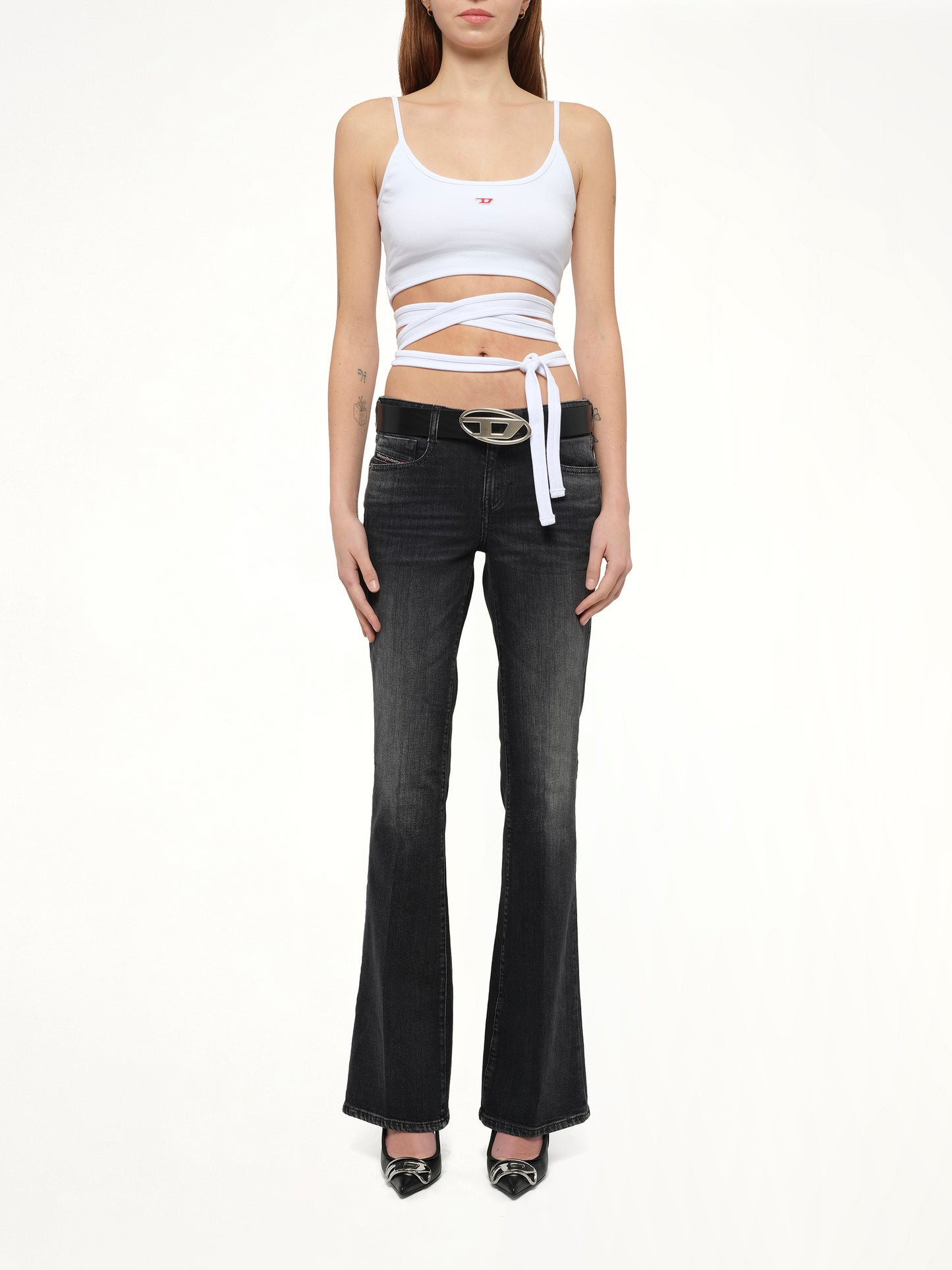 T-LEYA-TAIL Top in White