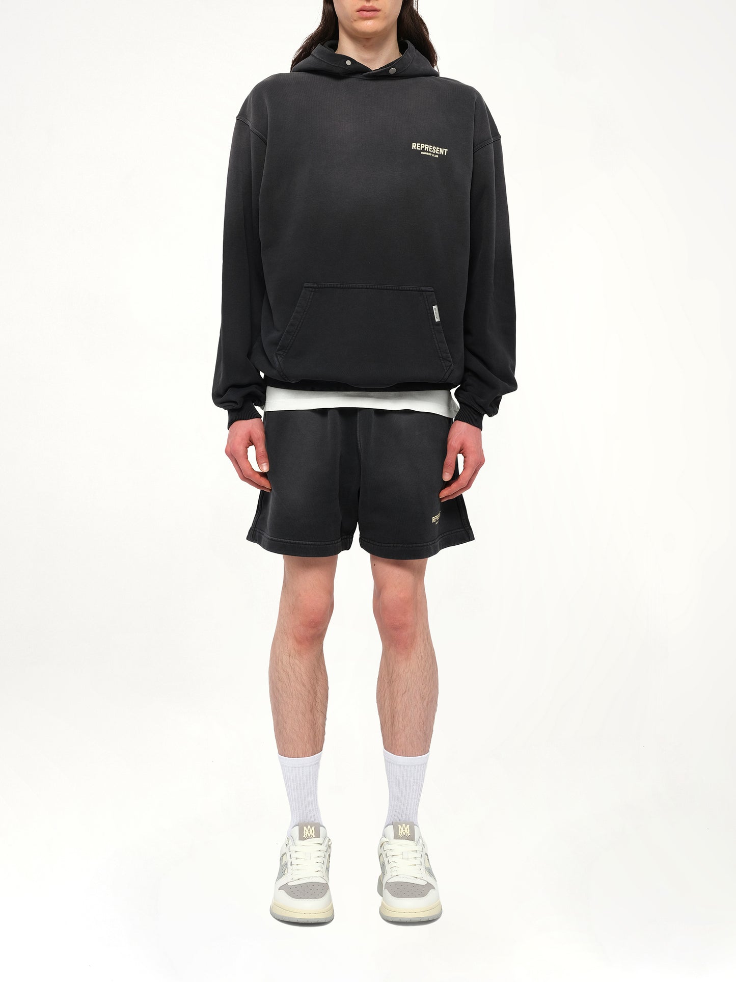 Represent Owners Club Hoodie in Aged Black