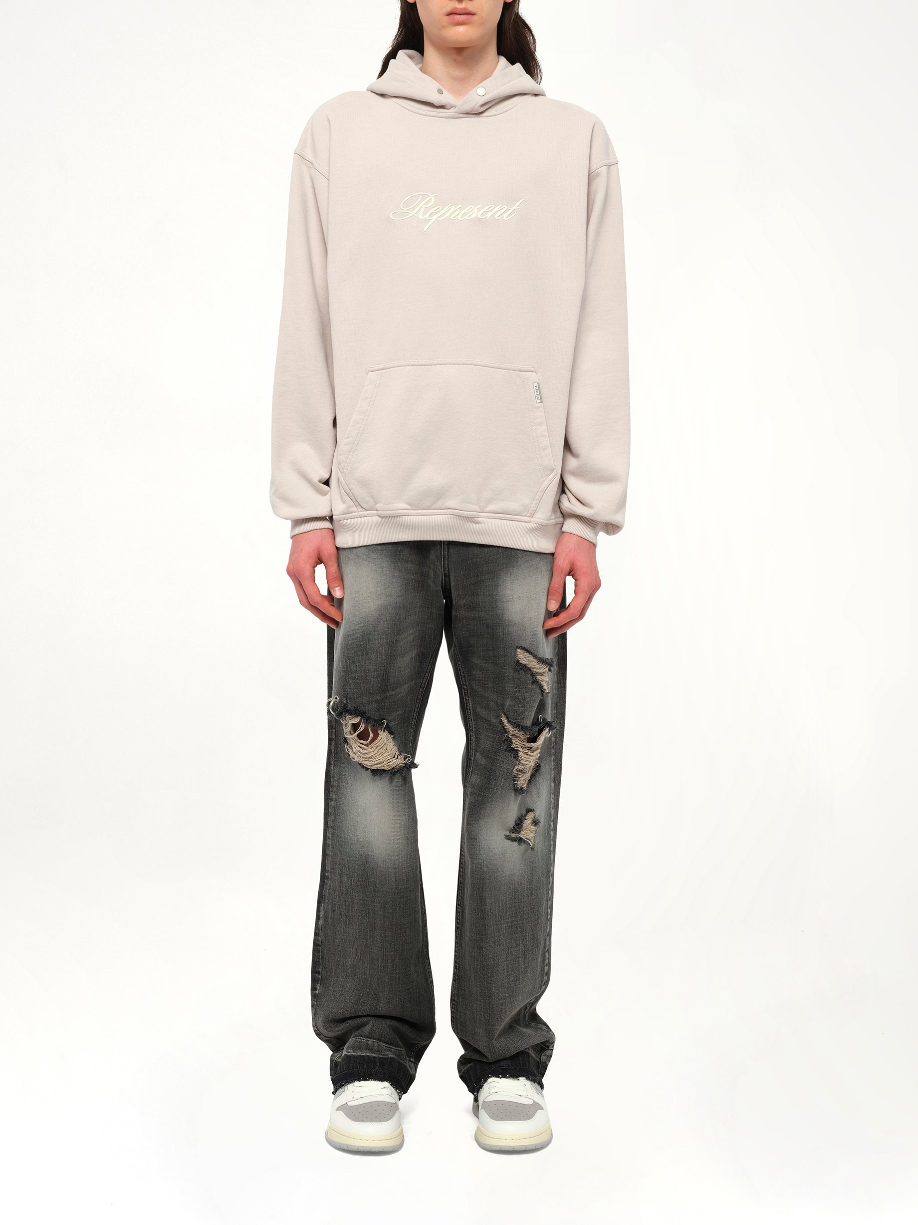 Script Logo Hoodie in Concrete