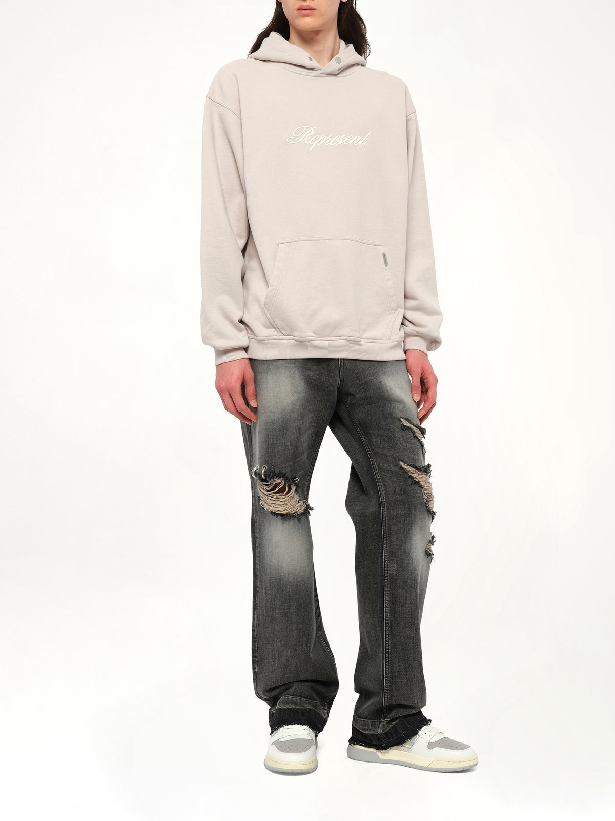 Script Logo Hoodie in Concrete