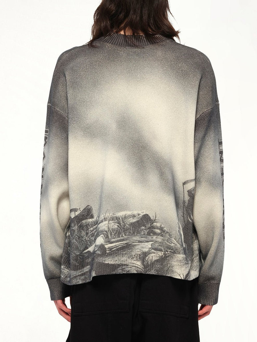 Iron Maiden Trooper Knit Sweater in Sunfade Grey