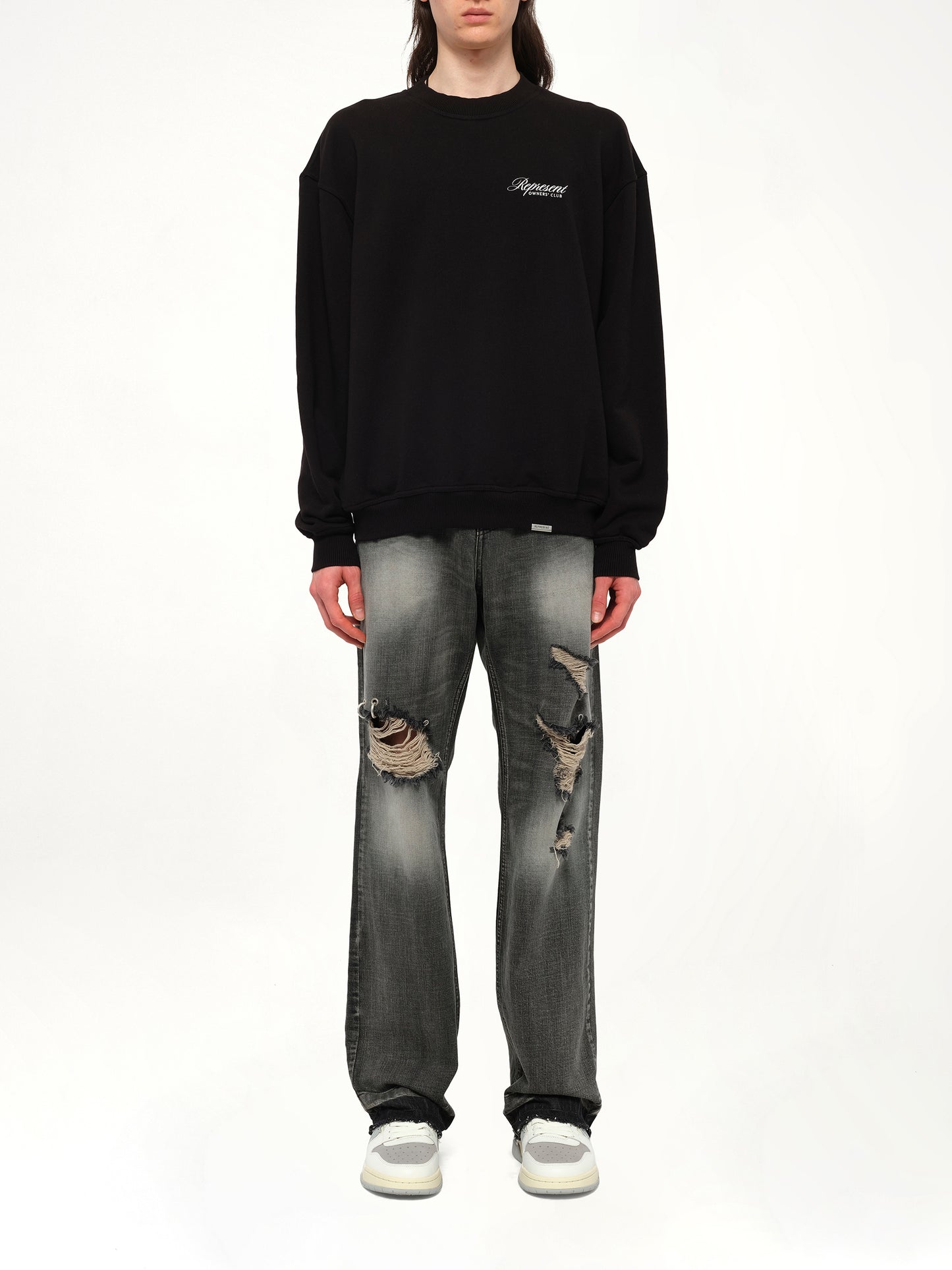 Represent Owners Club Script Sweater in Black