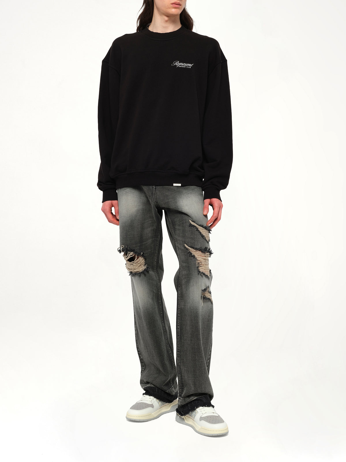 Represent Owners Club Script Sweater in Black