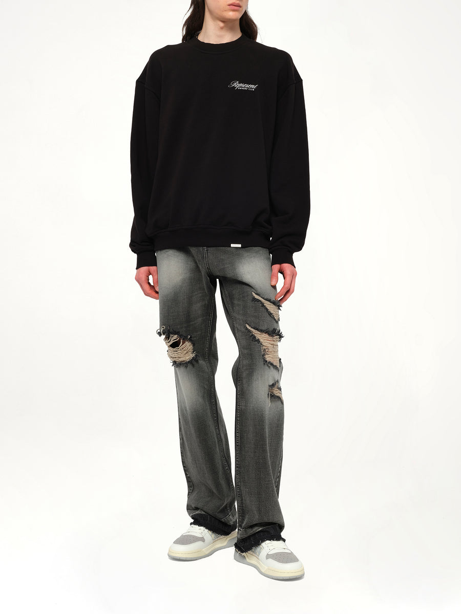 Represent Owners Club Script Sweater in Black