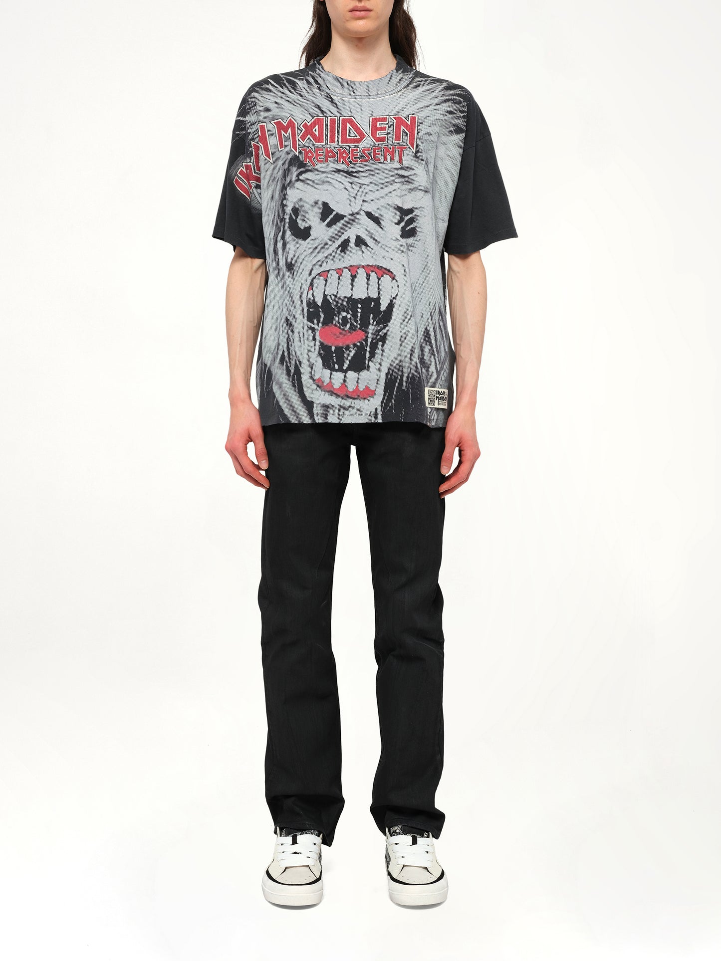 Iron Maiden British Metal T-Shirt in Stained Black