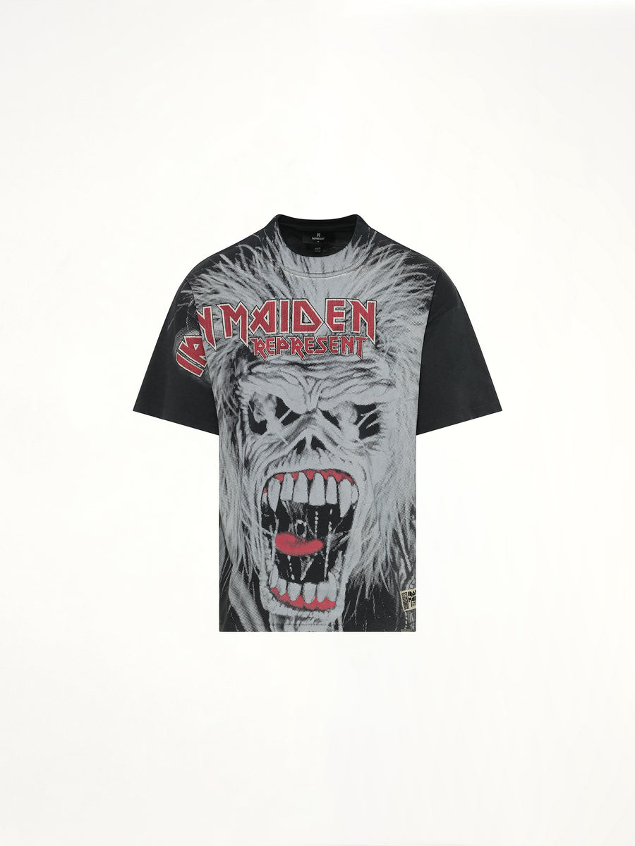 Iron Maiden British Metal T-Shirt in Stained Black