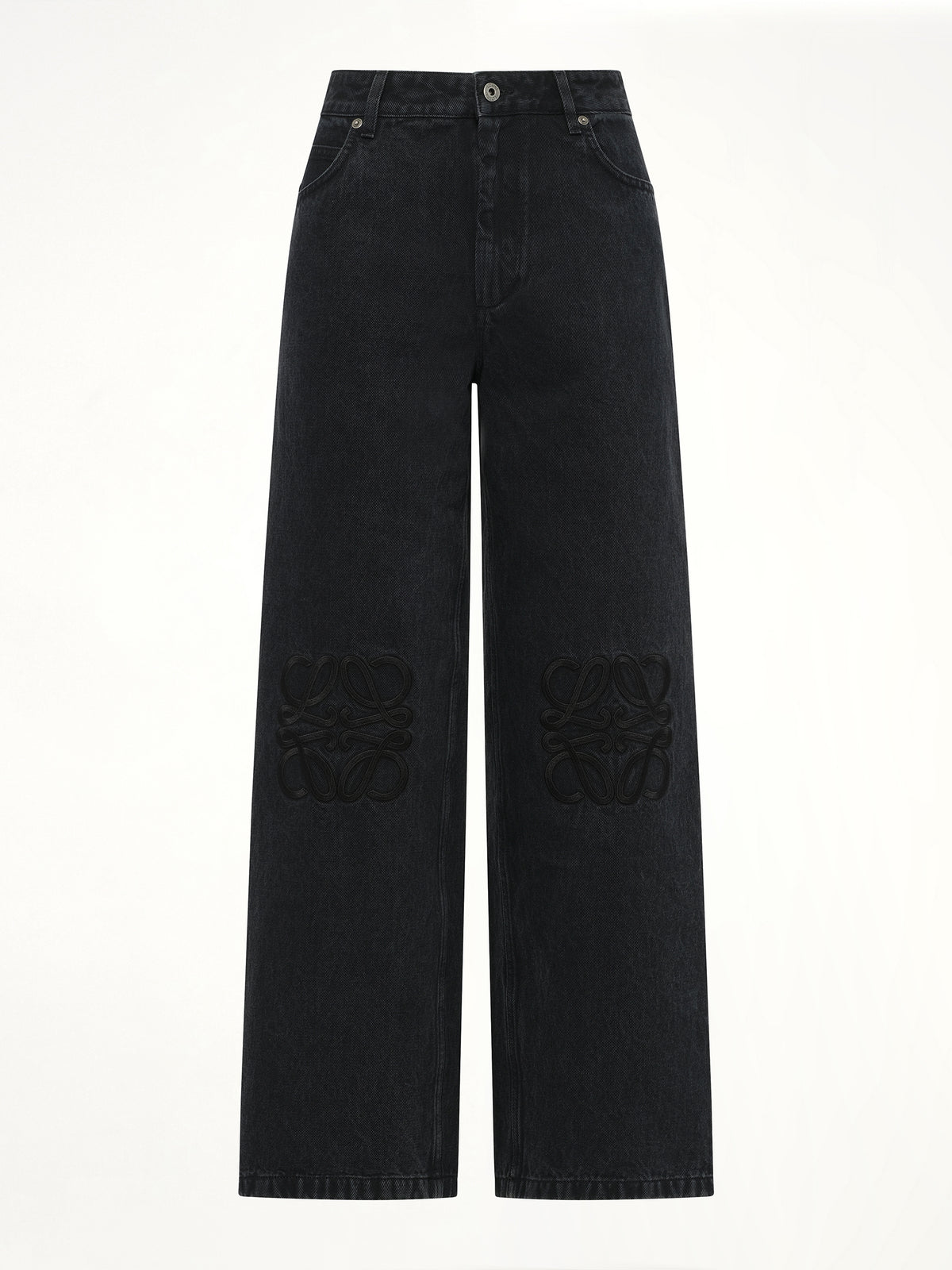 Anagram Baggy Tonal Jeans AF in Black