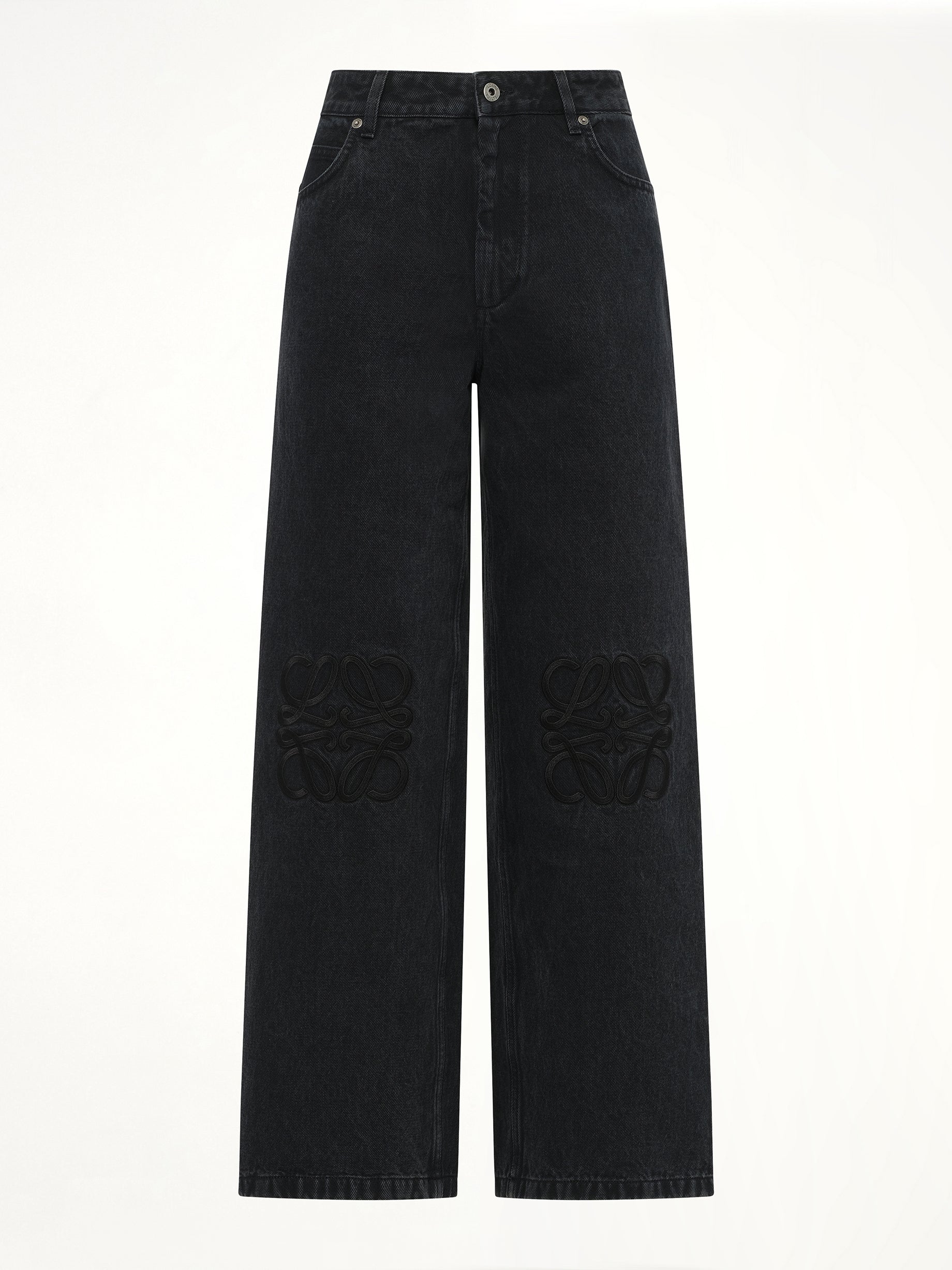 Anagram Baggy Tonal Jeans AF in Black