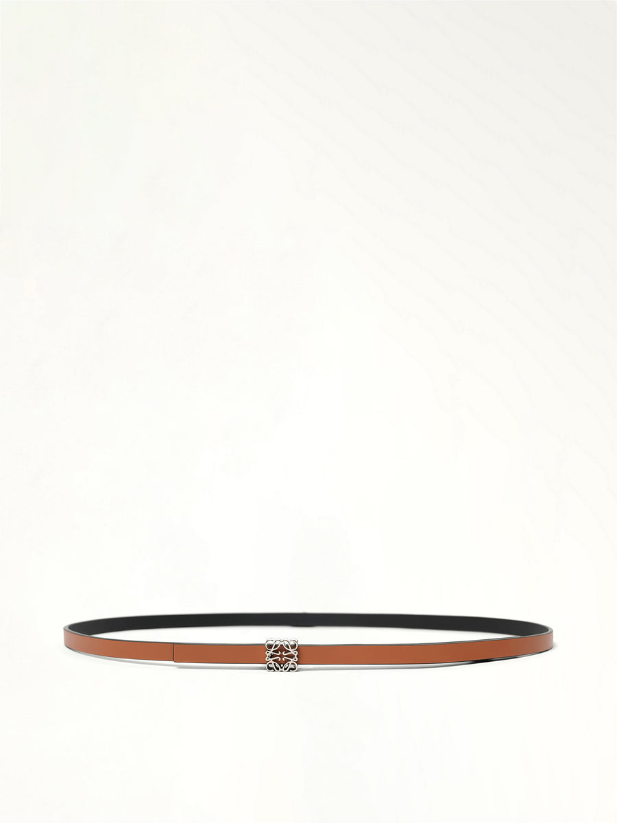 Anagram Cube Rev 1cm Belt in Black/Tan