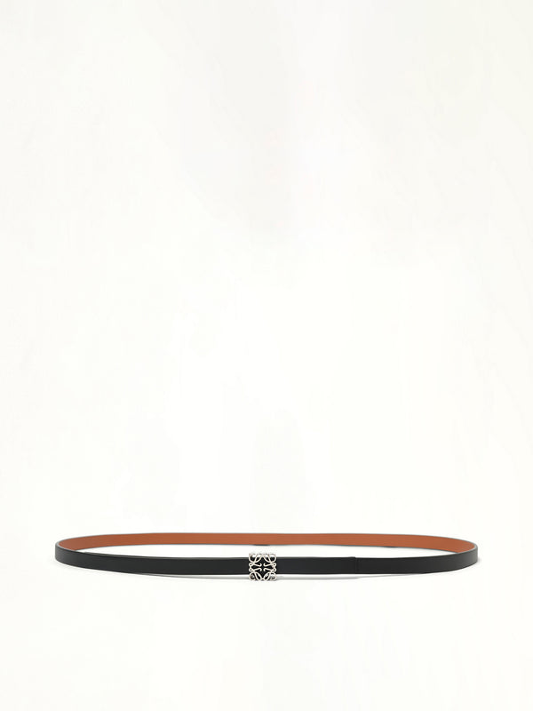 Anagram Cube Rev 1cm Belt in Black/Tan