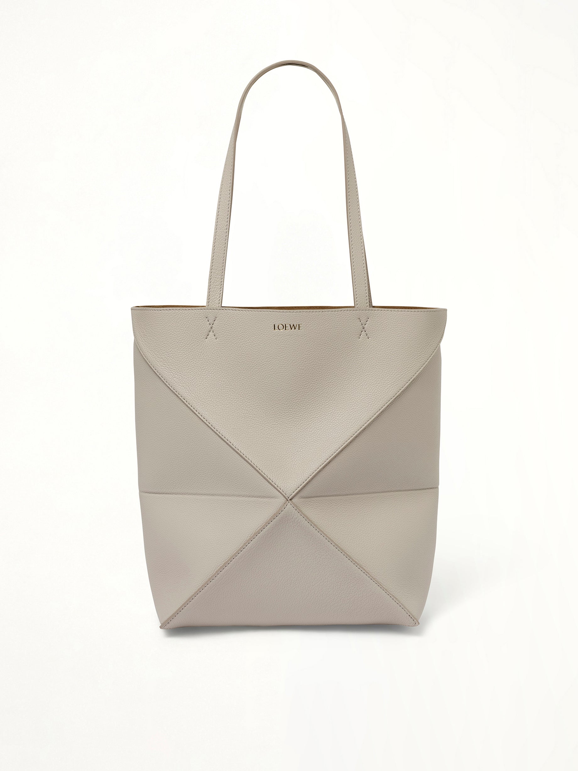Puzzle Fold Tote Medium in Light Ghost