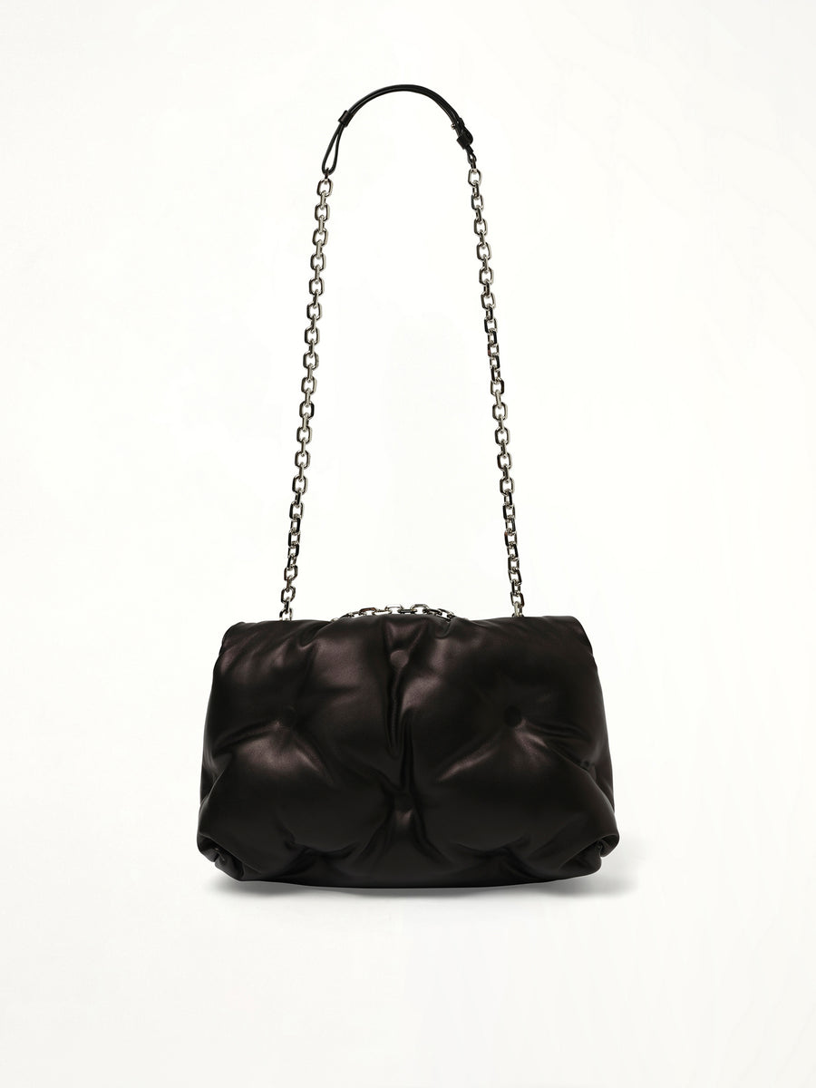 Medium Glam Slam Flap Bag in Black