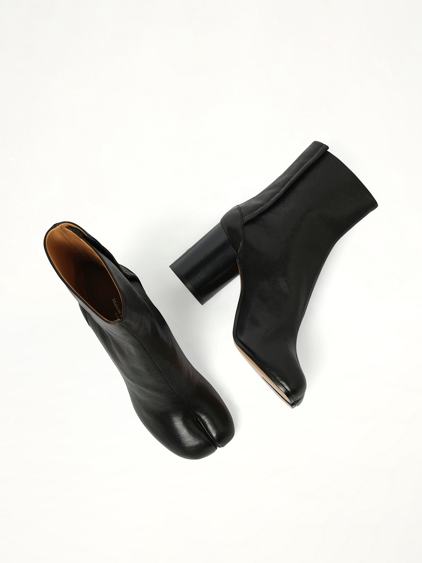 Tabi Ankle Boots 8cm Heel in Black