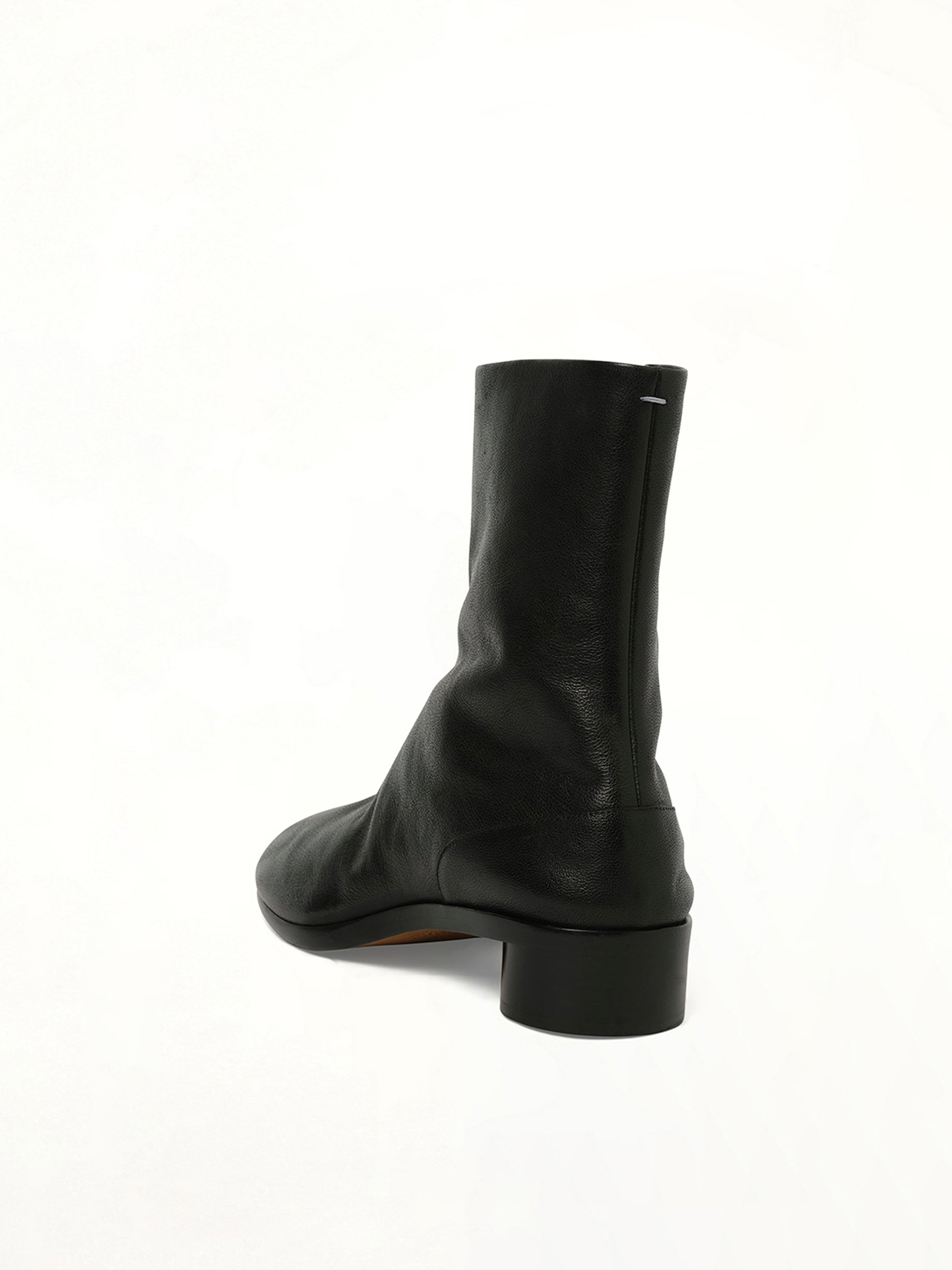 Tabi Ankle 3cm Boots in Black Back View | MAISON MARGIELA