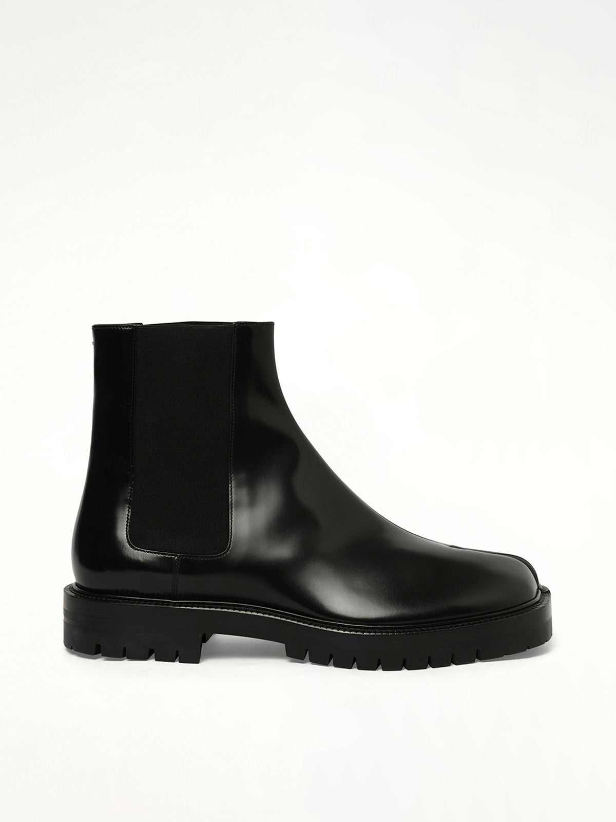 Tabi County Chelsea Boots in Black Side View | MAISON MARGIELA