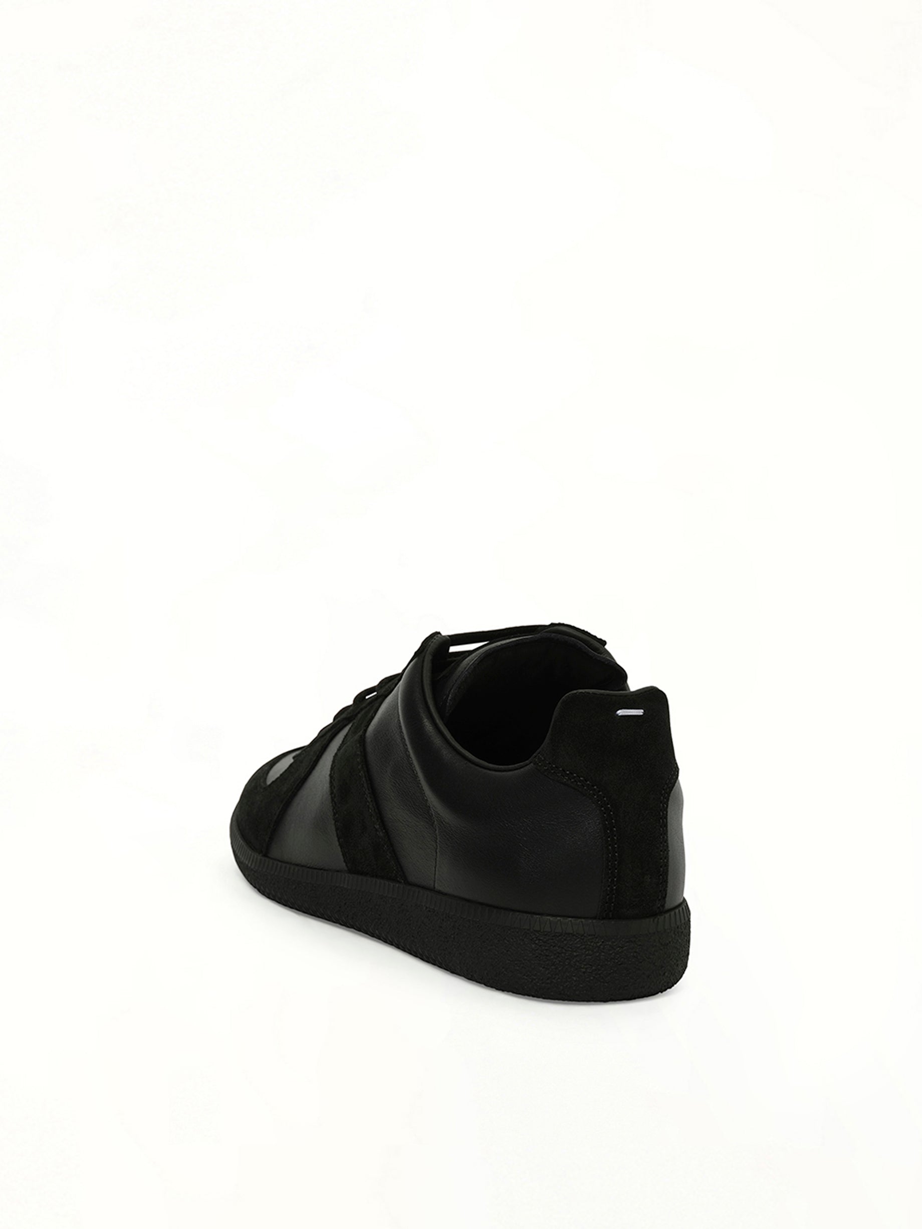 Replica Leather Sneaker in Black Back View | MAISON MARGIELA