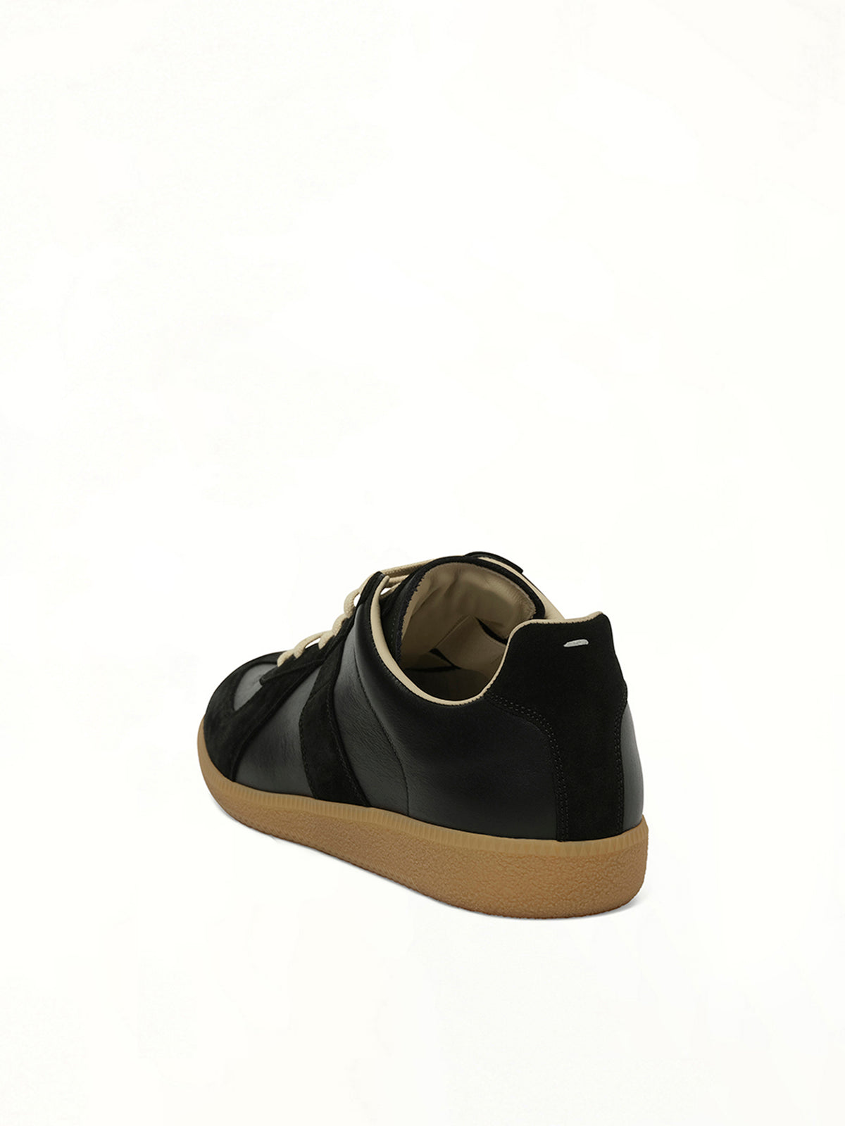 Replica Leather Sneakers in Black Back View | MAISON MARGIELA