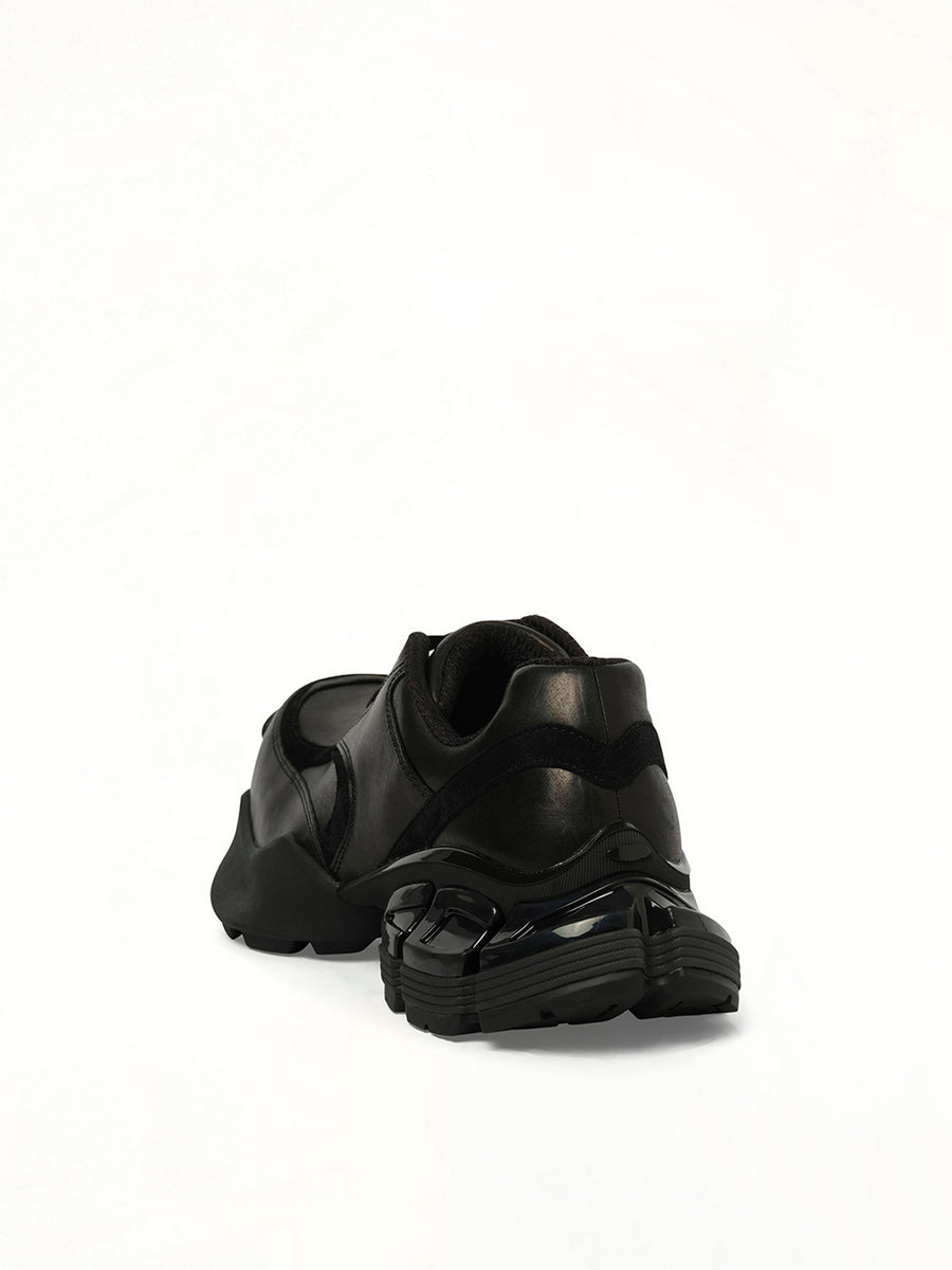 The Core Sneaker in Black Back View | REMAGINE