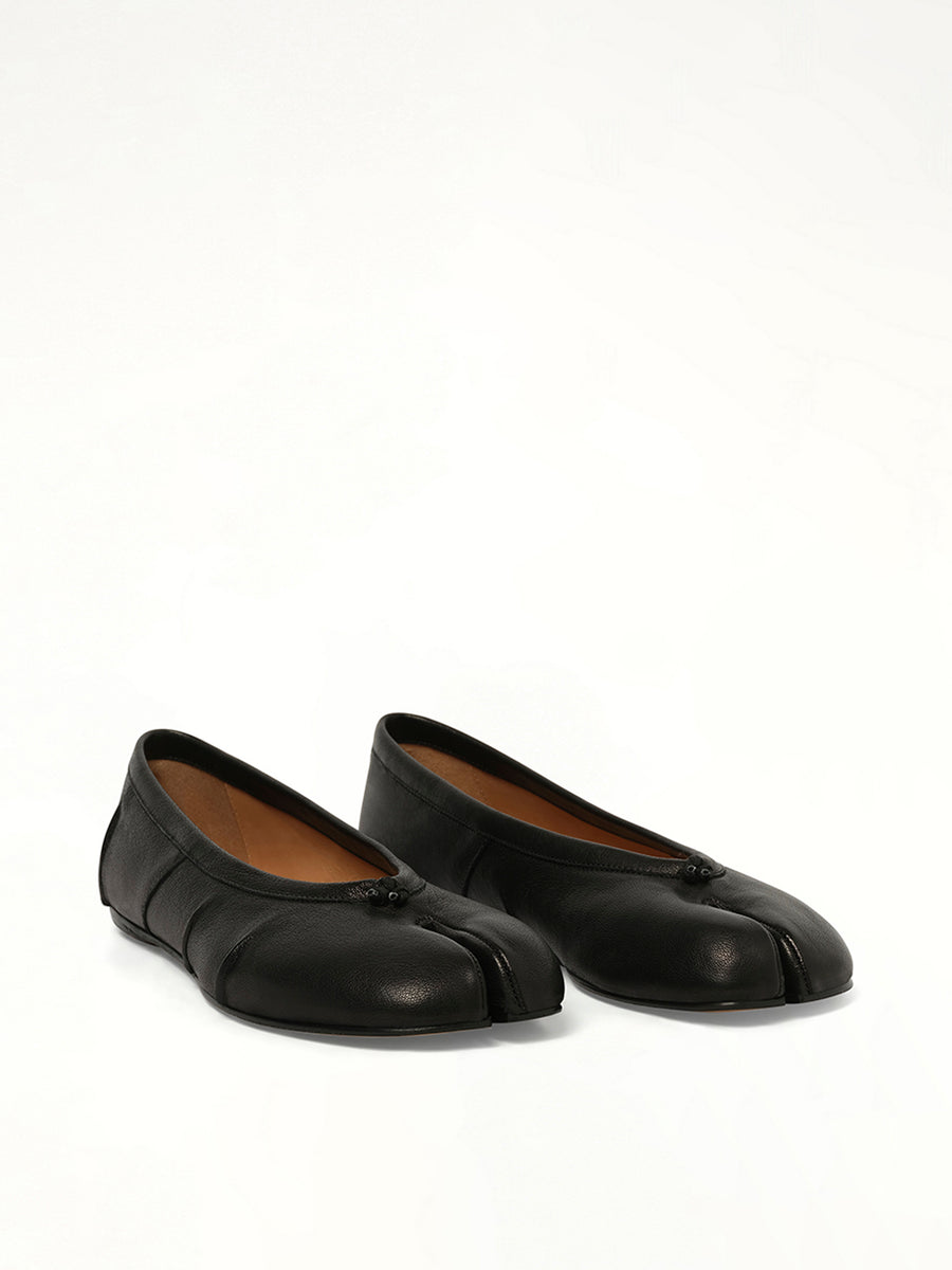 New Tabi Ballerina in Black Front View | MAISON MARGIELA