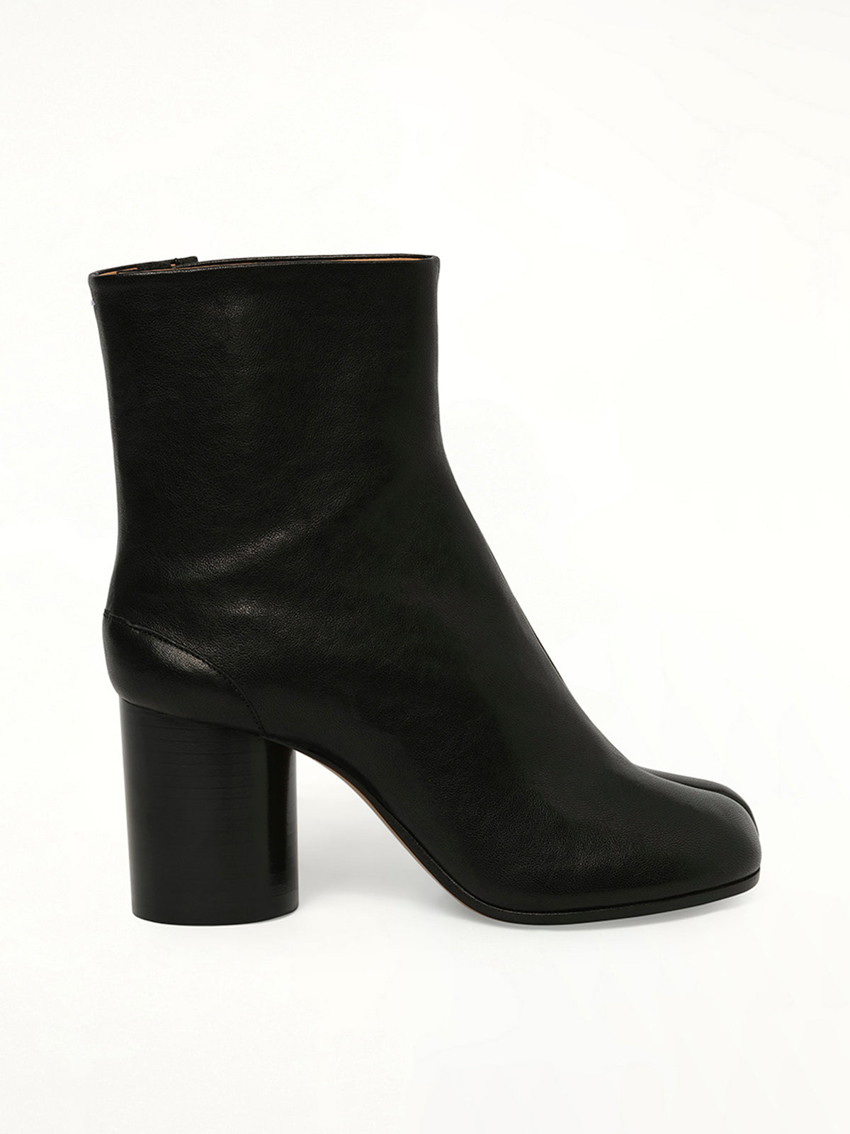 Tabi Ankle Boots 8cm Heel in Black Side View | MAISON MARGIELA