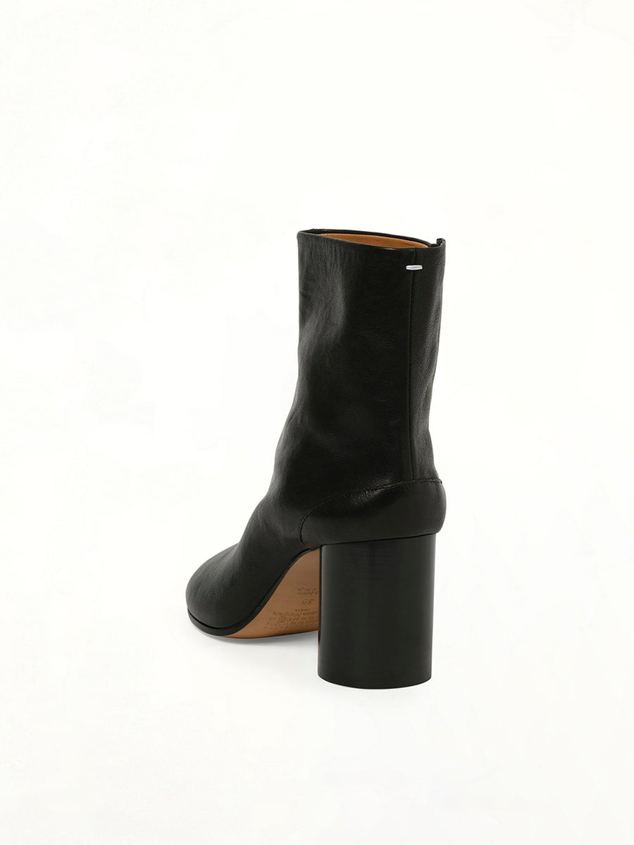 Tabi Ankle Boots 8cm Heel in Black Back View | MAISON MARGIELA