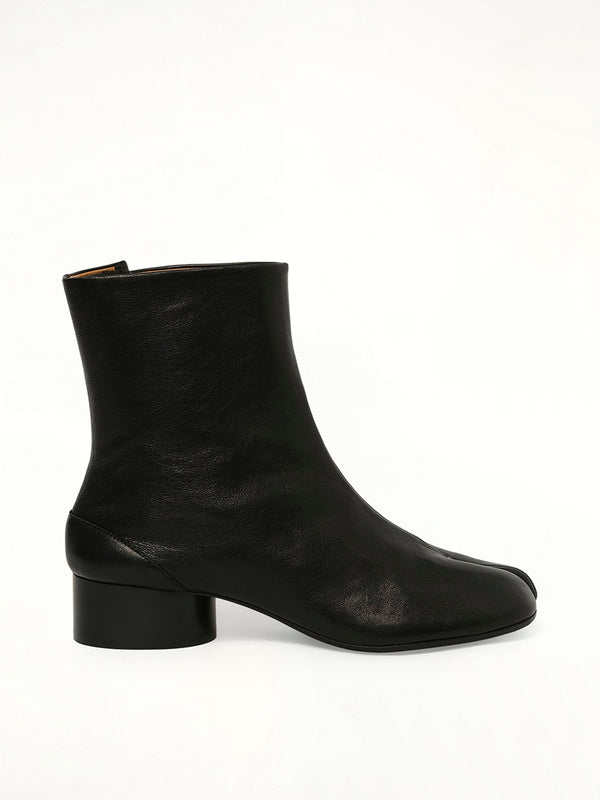 Tabi Ankle Boots 3cm Heel in Black Side View | MAISON MARGIELA