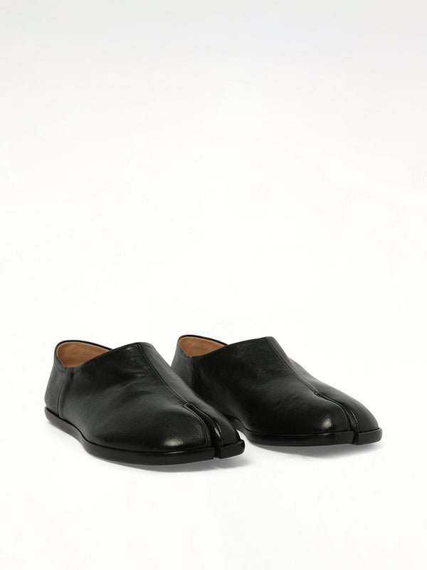 Tabi Babouches Loafers in Black Front View | MAISON MARGIELA