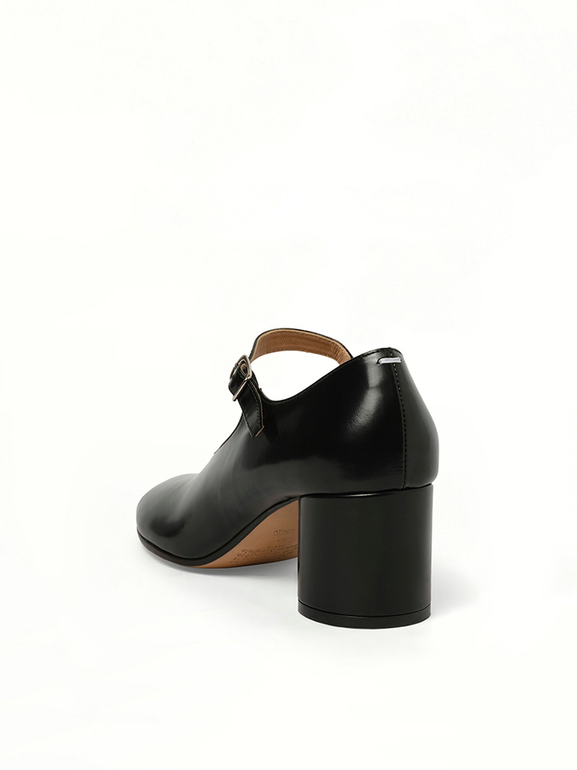 Tabi Mary Jane 6cm Heel in Black Back View | MAISON MARGIELA