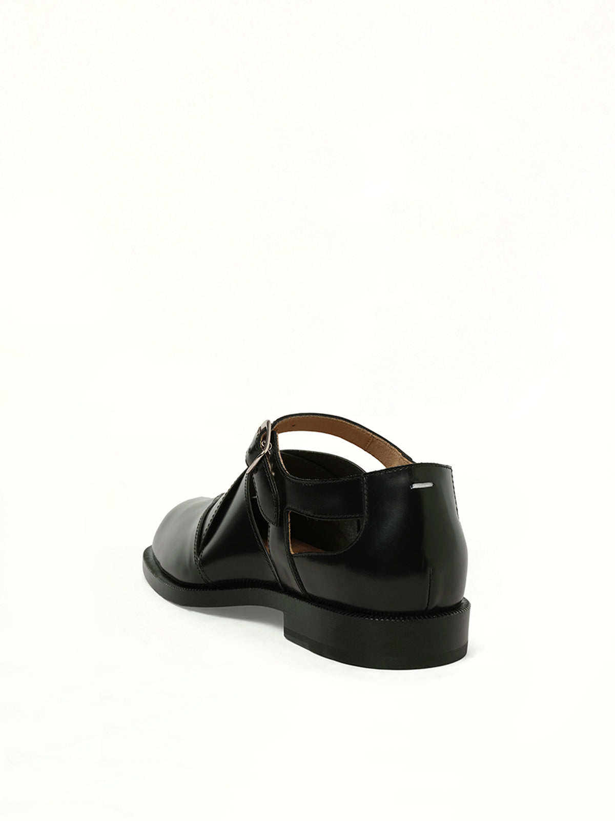 Tabi Toe Cut Out Sandals in Black Back View | MAISON MARGIELA