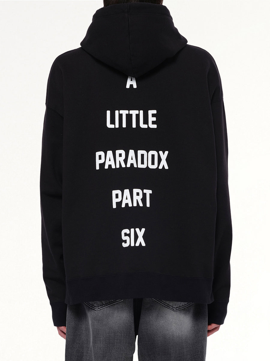 Dog Printed Hoodie in Black