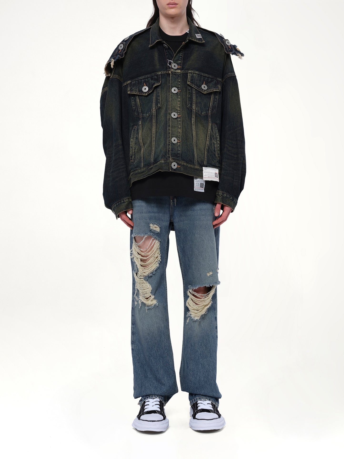 Deconstructed Denim Blouson in Indigo