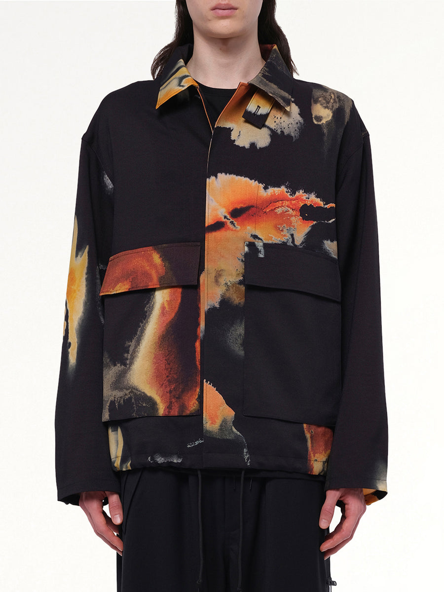 AOP Sport Uniform Coach Jacket in Black