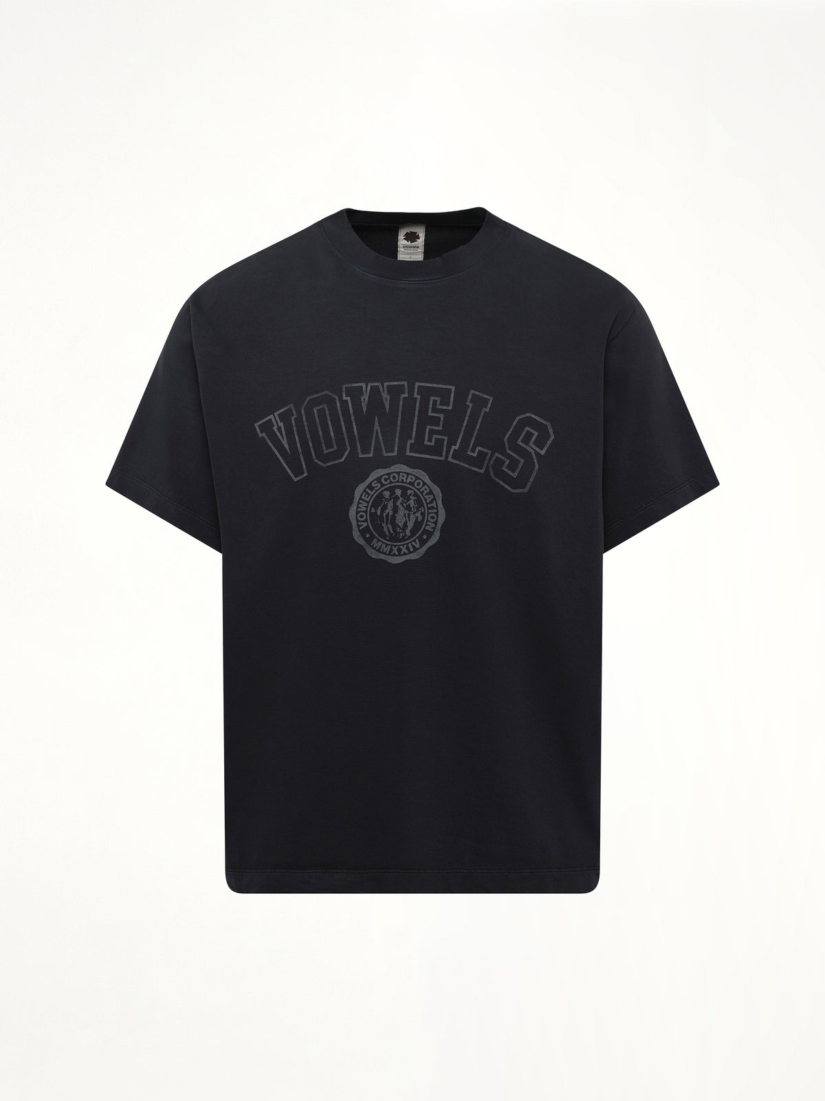 Faded Collegiate T-Shirt in Black