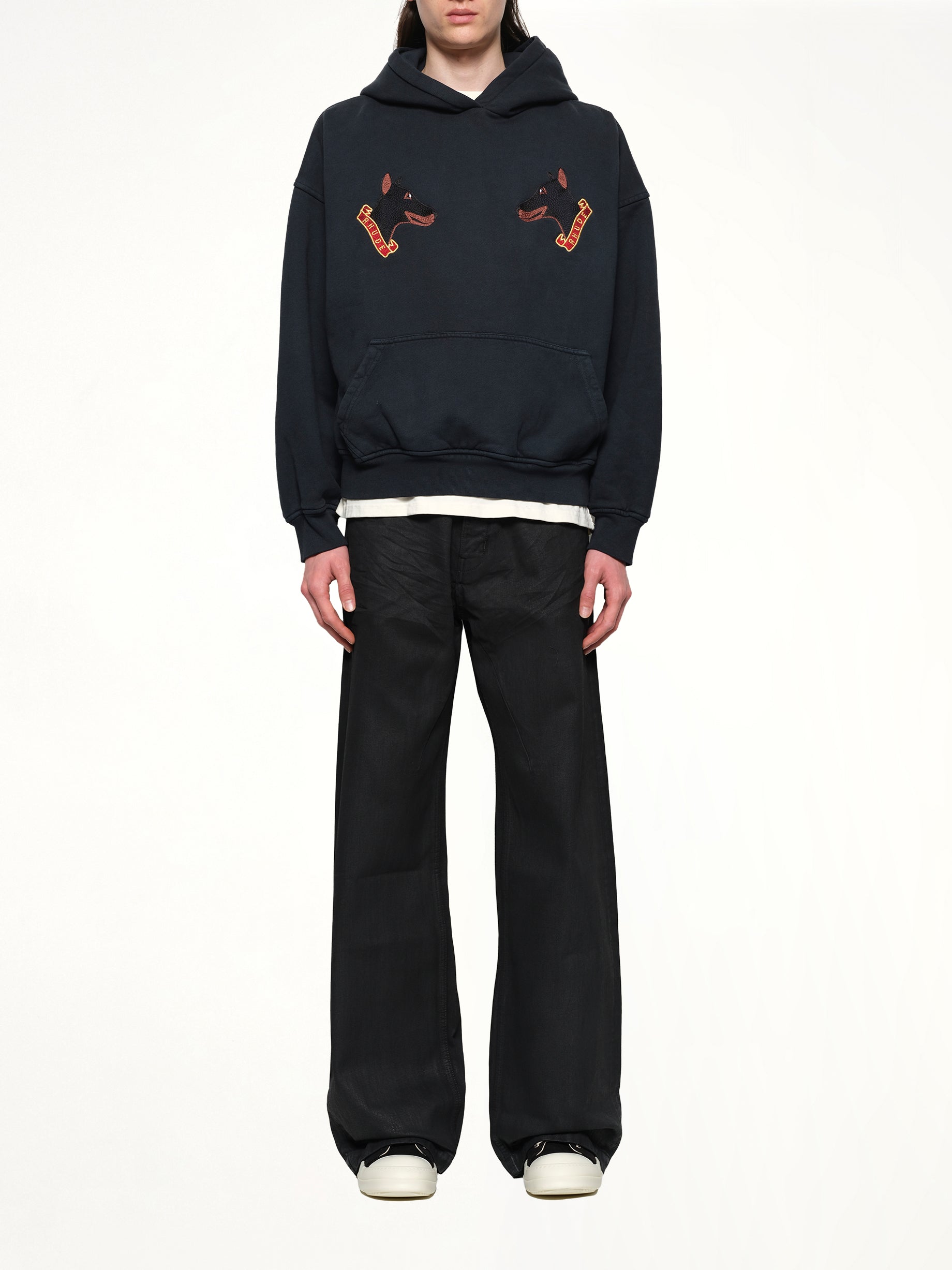 London Hound Hoodie in Vintage Black