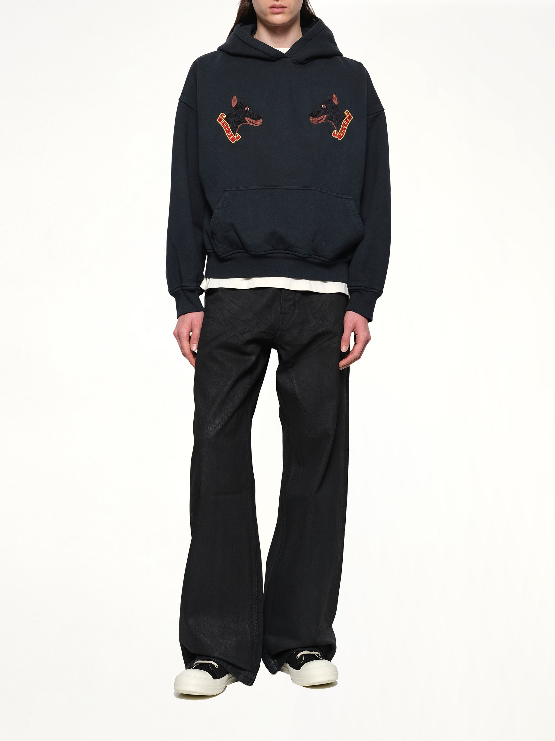 London Hound Hoodie in Vintage Black