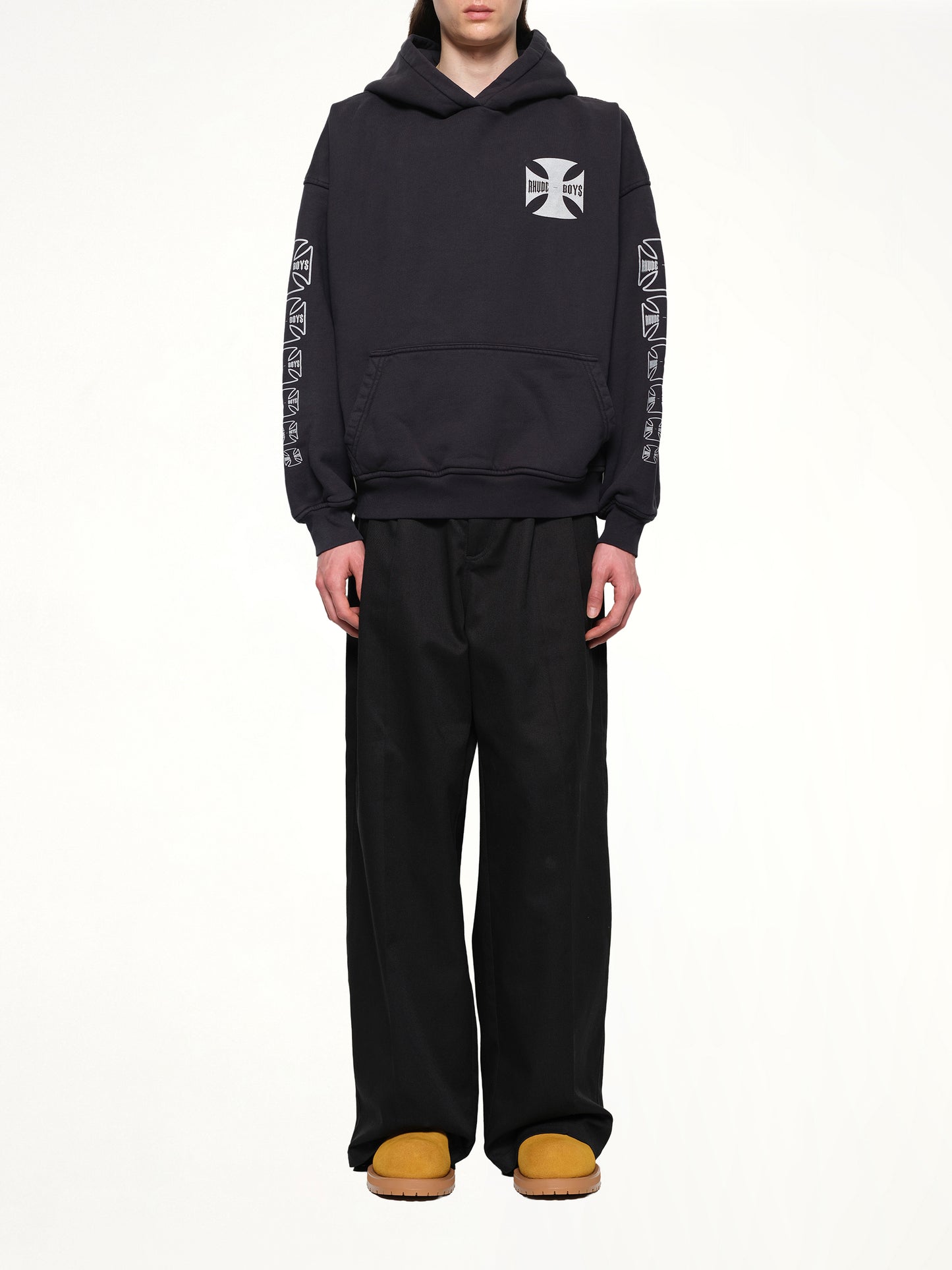 Rhude Boys Hoodie in Vintage Black