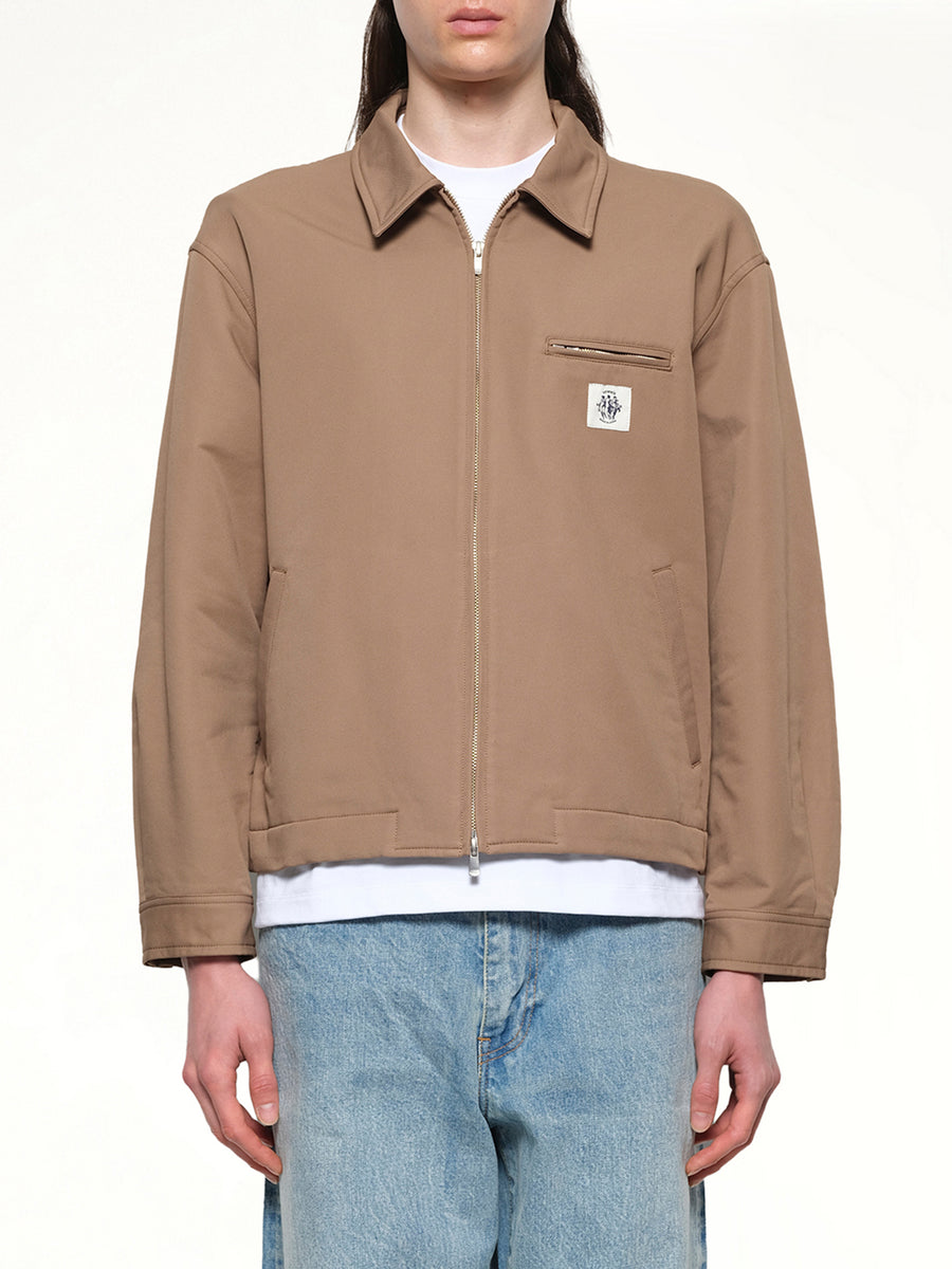 Zip Up Jacket in Khaki