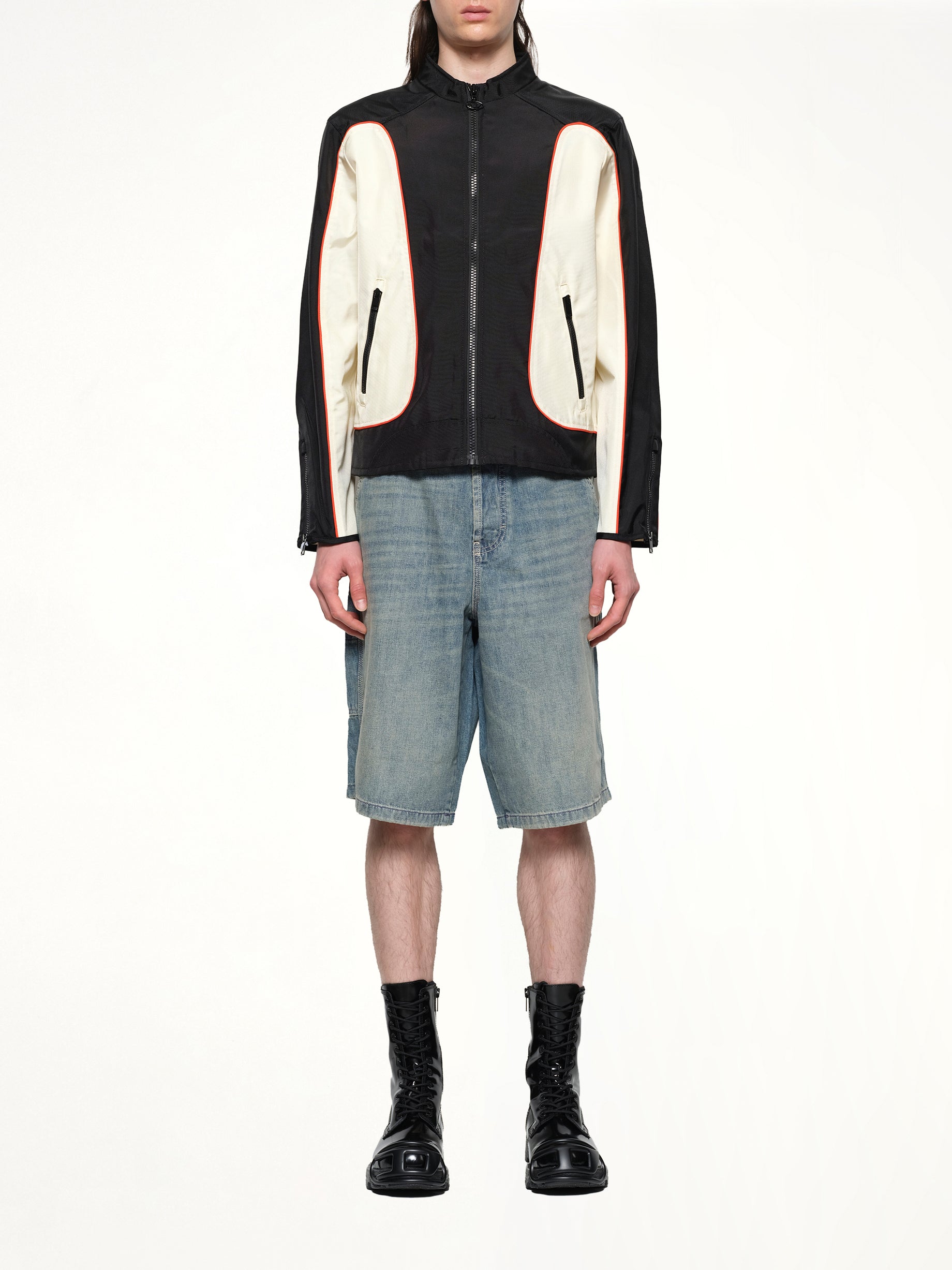 J-BLINK-WRD Jacket in Black/White
