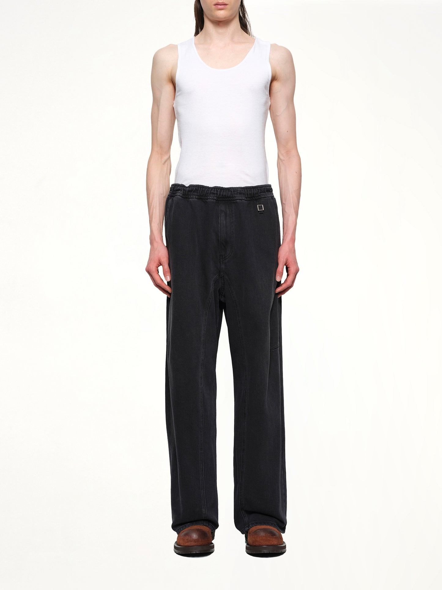 Denim Sweatpants in Black