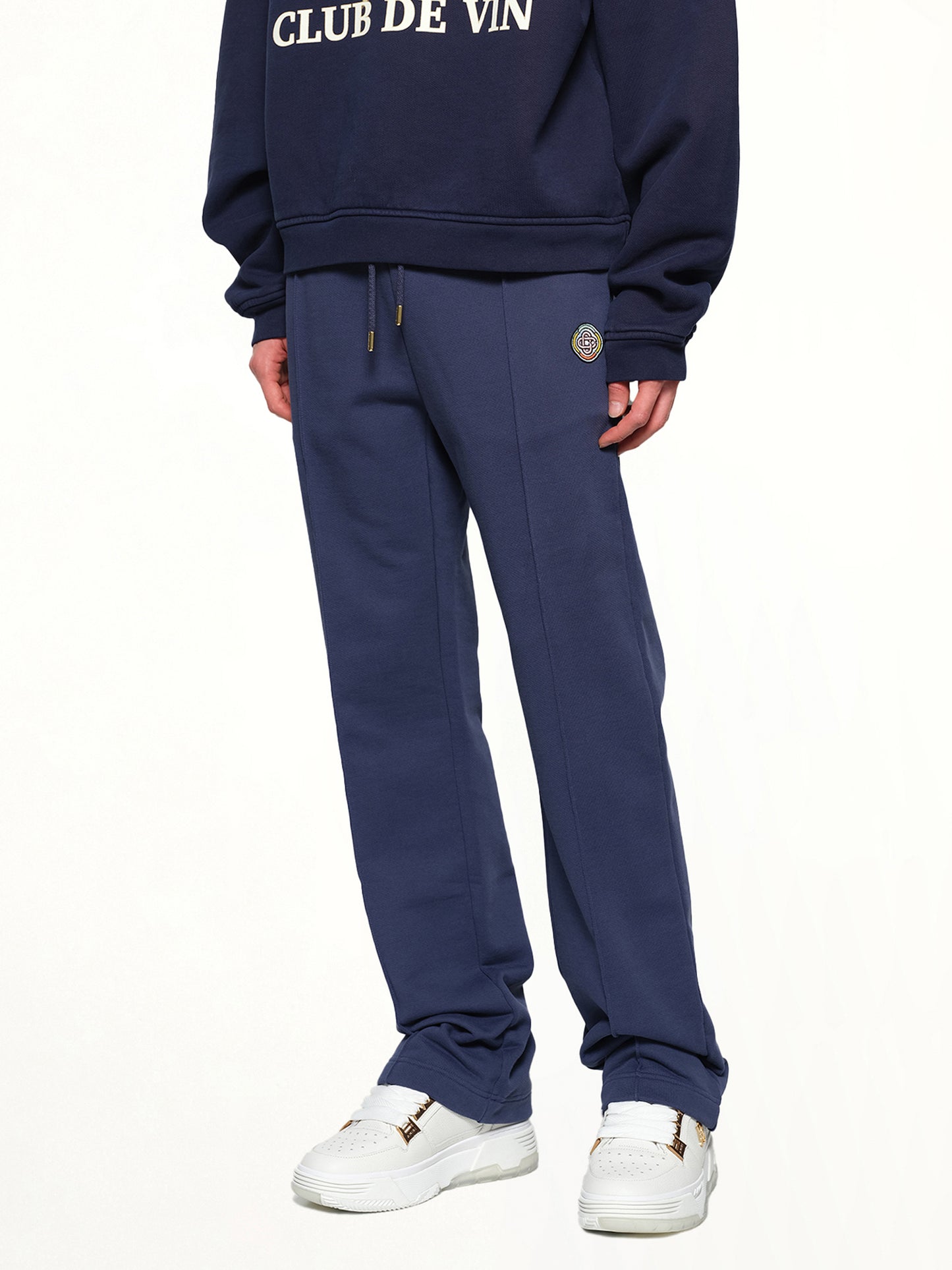 Patch Open Hem Jogger in Navy